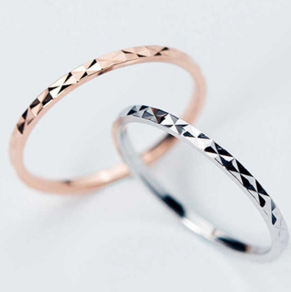 NEW 18k/.925 Rose Gold Dainty Stacking Midi Pinky Knuckle Ring - Picture 8 of 14